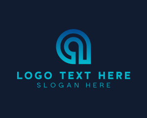 Modern Digital Business Letter A logo