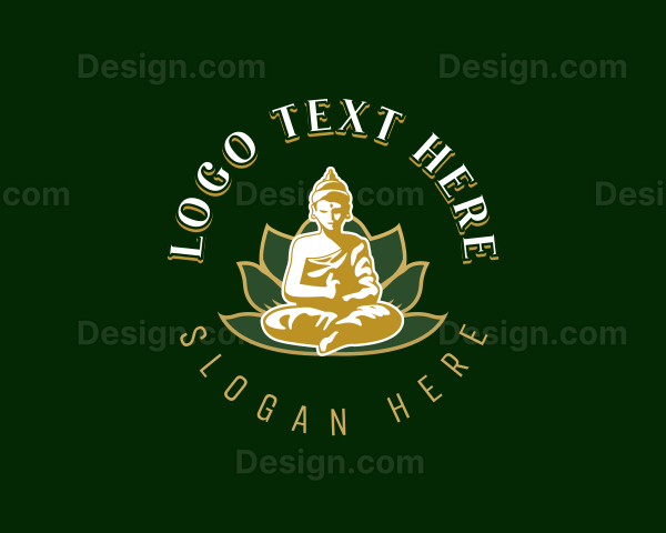 Buddha Lotus Flower Logo