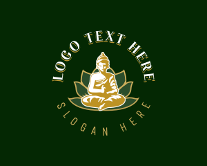 Buddha Lotus Flower Logo