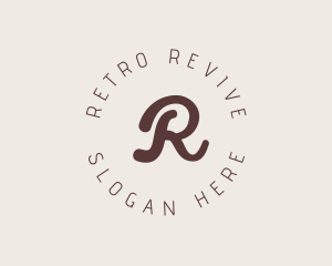 Retro Script Business logo design