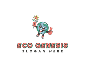 Eco World Flower logo design