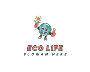 Eco World Flower logo design