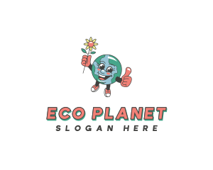 Eco World Flower logo design