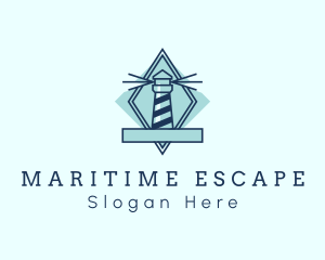 Maritime Lighthouse Tower logo design