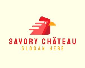 Rooster Chicken Fast  logo design