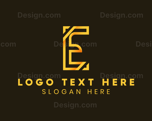 Modern Business Letter E Logo