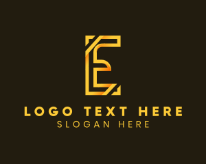 Modern Business Letter E logo