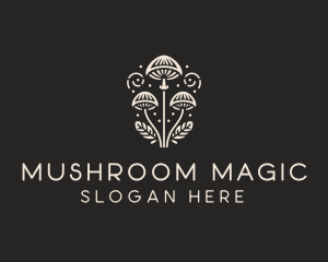 Fungi Mushroom Leaves logo