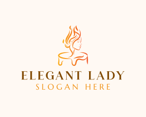 Lady Candle Flame logo