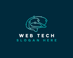 Technology AI Brain logo design