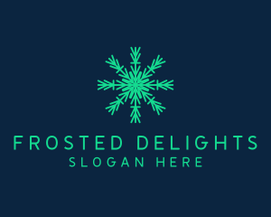 Snowflake Twig Decoration logo design