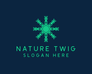 Snowflake Twig Decoration logo design