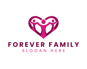 People Orphanage Heart logo design