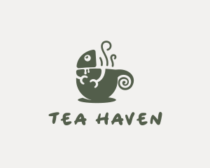 Chameleon Coffee Tea Cup logo