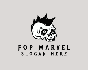 Mohawk Skull Punk logo design