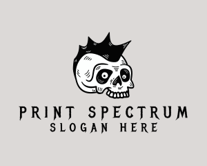 Mohawk Skull Punk logo design