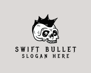 Mohawk Skull Punk logo design