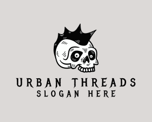 Mohawk Skull Punk logo design