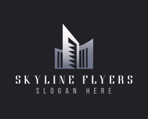 Skyscraper Tower Real Estate logo design