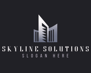 Skyscraper Tower Real Estate logo design