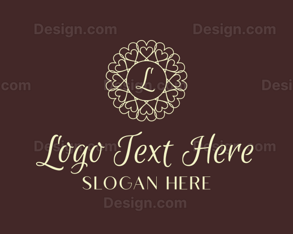 Elegant Heart Ornament Logo