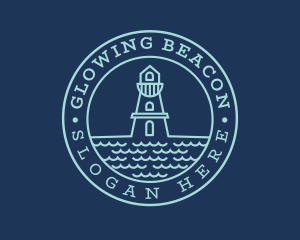 Blue Sea Lighthouse logo design