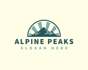 Alpine Mountain Trekking logo design