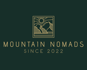 Sun Mountain Scenery logo design