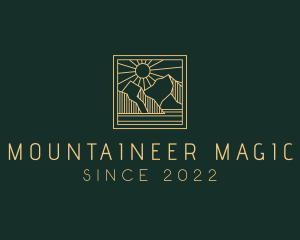 Sun Mountain Scenery logo design