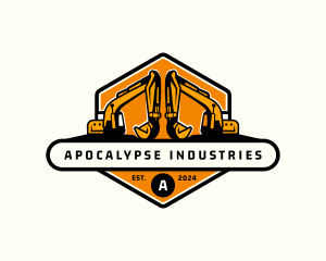 Industrial Backhoe Digger logo design