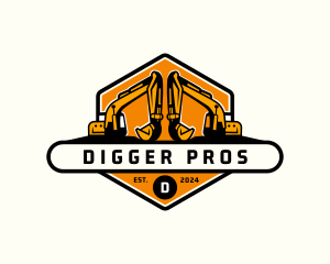 Industrial Backhoe Digger logo design