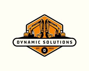 Industrial Backhoe Digger logo design