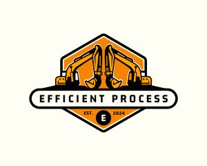 Industrial Backhoe Digger logo design