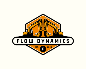 Industrial Backhoe Digger logo design