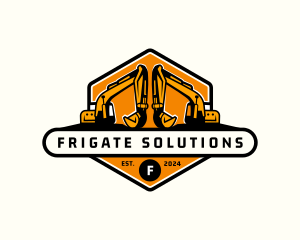 Industrial Backhoe Digger logo design