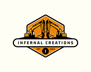 Industrial Backhoe Digger logo design