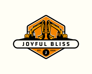 Industrial Backhoe Digger logo design