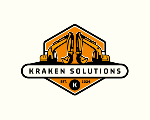 Industrial Backhoe Digger logo design