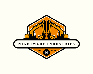 Industrial Backhoe Digger logo design