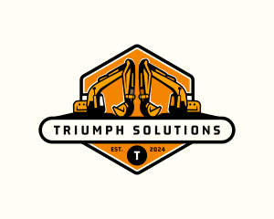 Industrial Backhoe Digger logo design