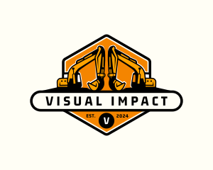 Industrial Backhoe Digger logo design