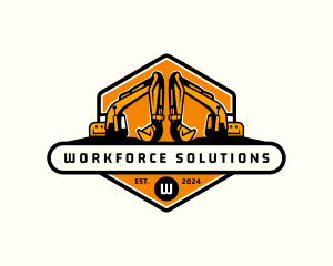 Industrial Backhoe Digger logo design