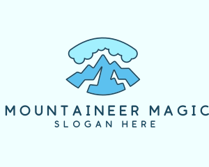 Cloudy Mountain Adventure logo design