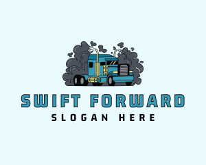 Transport Forwarding Truck logo design