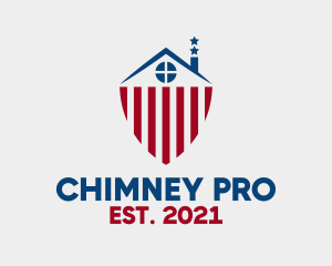 Patriotic House Chimney logo design