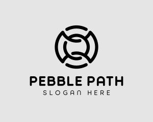 Circle Maze Path logo design