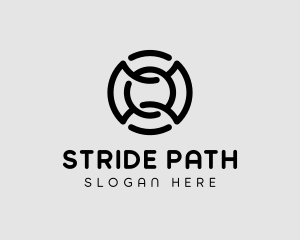 Circle Maze Path logo design