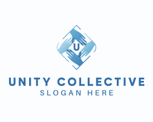 Hand Unity Social Community logo design