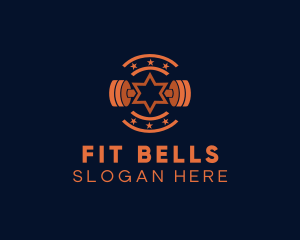 Star Gym Fitness Dumbbell  logo design