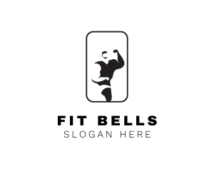 Fitness Muscle Man Body logo design